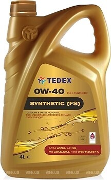 Фото Tedex Synthetic (FS) SN 0W-40 1 л