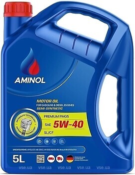 Фото Aminol Premium PMG5 5W-40 SL/CF 1 л