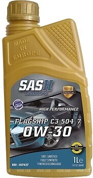 Фото SASH Lubricants Flagship C3 504/7 0W-30 1 л