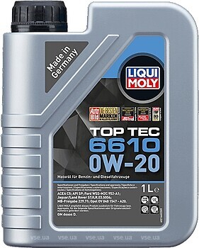 Фото Liqui Moly Top Tec 6610 0W-20 1 л (2166021660)