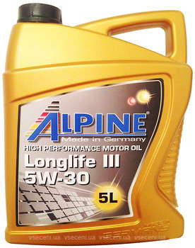 Фото Alpine Longlife III 5W-30 5 л