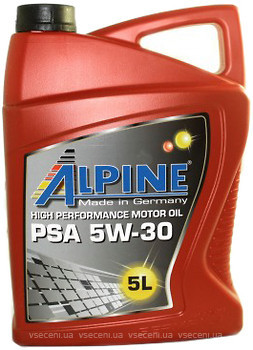 Фото Alpine PSA 5W-30 5 л