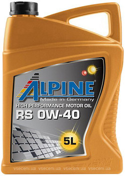 Фото Alpine RS 0W-40 1 л