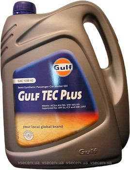 Фото Gulf Tec Plus 10W-40 4 л