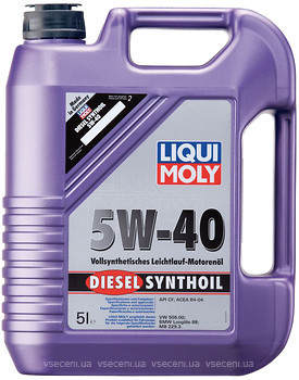 Фото Liqui Moly Diesel Synthoil 5W-40 5 л (1927)