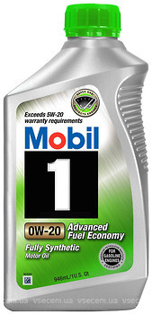 Фото Mobil 1 Advanced Fuel Economy 0W-20 0.946 л (105891/105591/98KY90)
