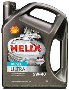 Фото Shell Helix Diesel Ultra 5W-40 4 л (21138/4107460/550021541/550022194D/550046645)