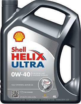 Фото Shell Helix Ultra 0W-40 4 л