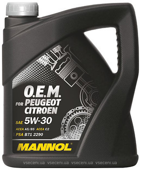 Фото Mannol 7703 O.E.M. for Peugeot Citroen 5W-30 4 л (MN7703-4)