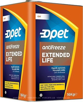 Фото Opet Extended Life Antifreeze 16 кг
