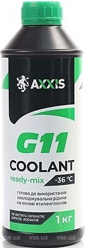 Фото Axxis G11 Coolant Green Ready-Mix -36°C 5 кг (AX-P999-G11Gr RDM5/48021295618)