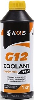 Фото Axxis G12 Coolant Yellow Ready-Mix -36°C 1 кг (AX-P999-G11Ye RDM1/48021295620)