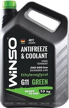 Фото Winso Antifreeze & Coolant G11 Green 10 кг (881070)