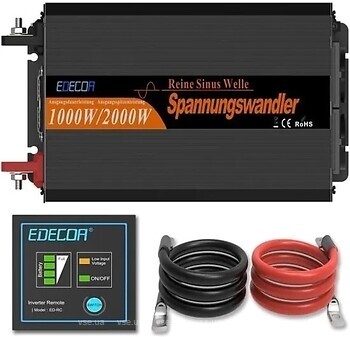 Фото Edecoa 12-230V 1000W 2xSocket