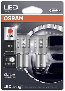 Фото Osram LEDriving Standard P21/5W (1157) 12V 3W Red (1457R-02B)