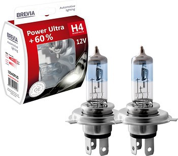 Фото Brevia Power Ultra H4 +60% 12V 60/55W (12040PUS)