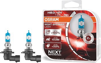 Фото Osram Night Breaker Laser HB3 (9005) +150% 12V 60W (9005NL-HCB)