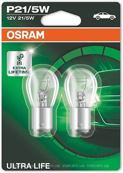 Фото Osram Ultra Life P21/5W (1157) 12V 21/5W (7528ULT-02B)