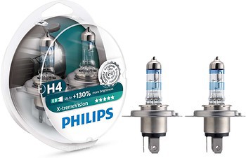 Фото Philips X-tremeVision H4 +130% 12V 60/55W (12342XV+S2)