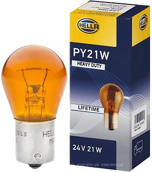 Фото Hella LifeTime Heavy Duty PY21W 24V 21W Amber (8GA006841251)