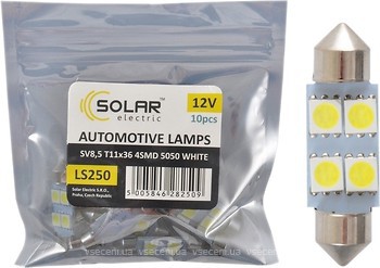 Фото Solar led T11 12V 4xSMD 5050 White 36mm (LS250P)