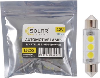 Фото Solar led T11 12V 3xSMD 5050 White 39mm (LS255P)