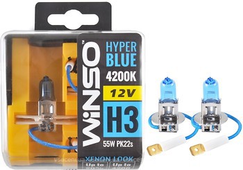Фото Winso halogen Hyper Blue H3 +20% 12V 55W 4200K Set (712350)