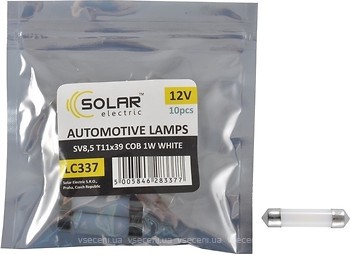 Фото Solar led T11 12V 1W 1xCOB White 39mm (LC337P)