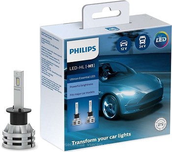Фото Philips Ultinon Essential LED H1 12/24V 19W 6500K (11258UE2X2)
