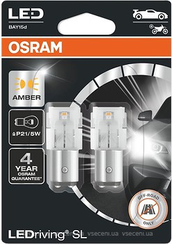 Фото Osram LEDriving SL P21/5W (1157) 12V 1.3W Amber (7528DYP-02B)