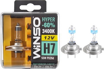 Фото Winso halogen Hyper H7 +60% 12V 55W 3400K Set (712730)