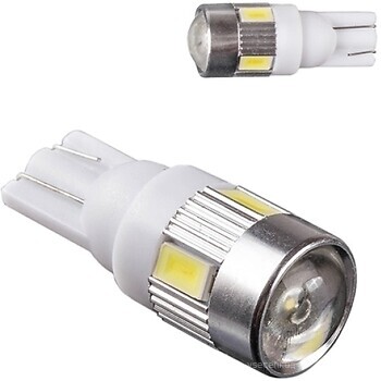 Фото Pulso T10 12V 1W 6xSMD 5630 White with lens (LP-142446)