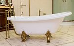 Фото WGT Antica 171x81 белая фурнитура золото