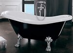 Фото Besco PMD Piramida Amelia 190x77 черная ножки хром