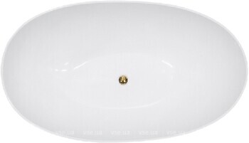 Фото Besco Siya Glam 172x100 белая/черная глянцевая