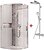 Фото Ravak Blix Slim BLSCP4-90 Bright alu Transparent + Crometta S 240 1jet Showerpipe