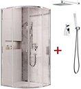 Фото Ravak Blix Slim BLSCP4-90 Bright alu Transparent + Imprese Grafiky (X3BM70C00Z1+ZMK061901110)