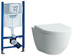 Фото Laufen Pro Rimless H8619570000001 + Grohe Rapid SL 38772001