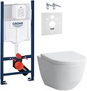 Фото Laufen Pro Rimless H8619570000001 + Grohe Rapid SL 3884000G