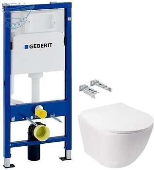 Фото Q-tap Jay Ultra Quiet QT07335177W + Geberit Duofix 458.103.00.1