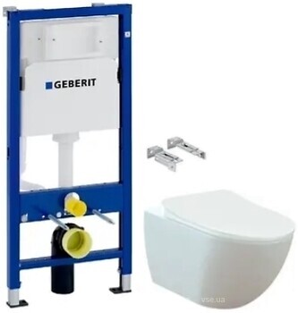 Фото Creavit Free Rim-Off FE322-11CB00E-0000 + Geberit Duofix 458.103.00.1