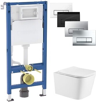 Фото Q-tap Crow Ultra Quite QT05335171W + Geberit Duofix 458.103.00.2