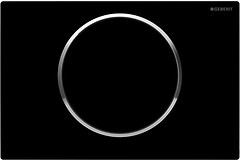 Фото Geberit Sigma10 чёрная, хром глянцевый (115.758.KM.5)