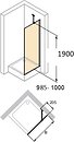 Фото Huppe Design pure реверсивная боковая стенка 100 (8P1005)