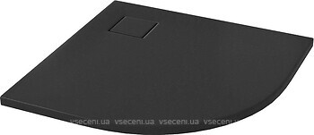 Фото Cersanit Tako Slim 90x90x4 полукруглый черный (S932-164)