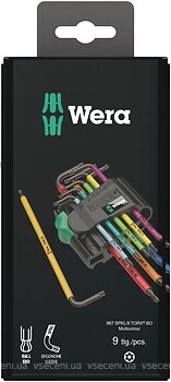 Фото Wera 3967/9 TX BO Multicolour 1 SB BlackLaser (05073599001)