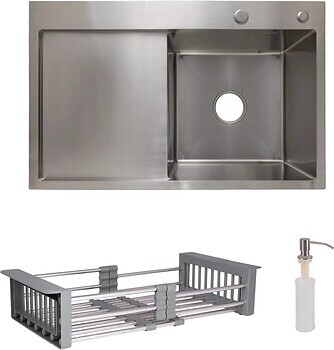 Фото Lidz H7849L Handmade Brushed Steel 3.0/1.0 + корзина Lidz K01B (LDH7849BRUL4559247523)