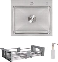 Фото Lidz H5045 Handmade Brushed Steel 3.0/1.0 + корзина Lidz K01G (LDH5045BRU3538347517)