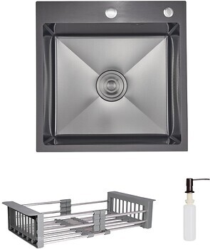Фото Lidz H5050HB Handmade 2.5/0.5 Decor Black PVD Honeycomb + корзина K01G (LDH5050BDECPVD4836949127)