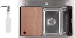 Фото Lidz H6845B Handmade 3.0/1.0 Brushed Steel (LDH6845BRU49455)